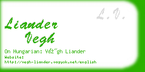 liander vegh business card